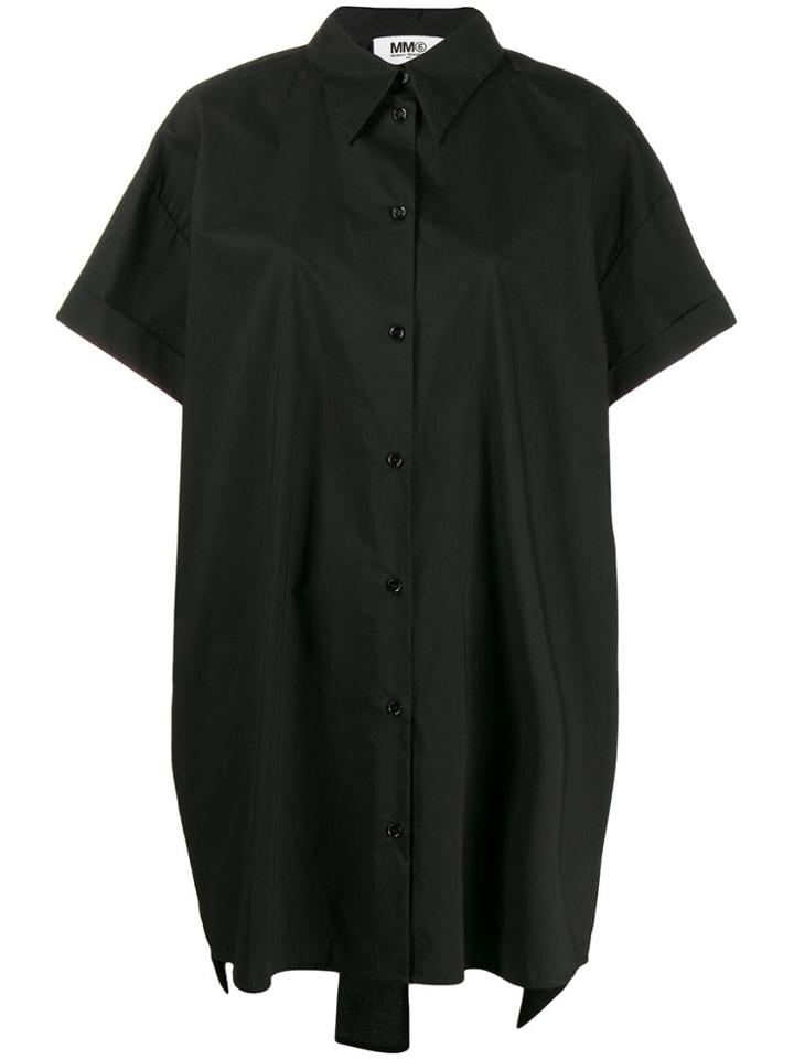 Mm6 Maison Margiela Oversized Shirt Dress - Black