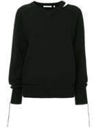 Helmut Lang Slash V-neck Sweater - Black