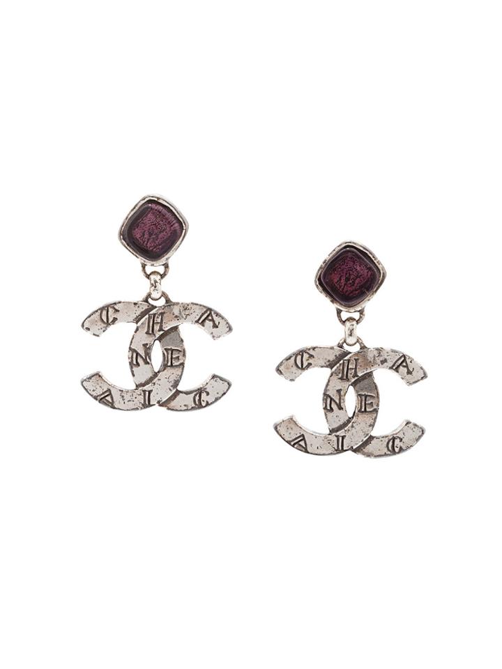Chanel Vintage Gripoix Earrings - Metallic