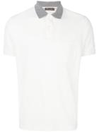 Loro Piana Contrast Collar Polo Shirt - White