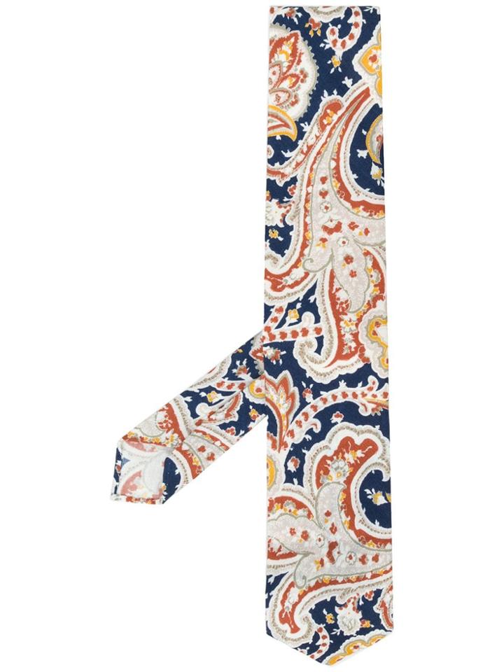 Lardini Paisley Print Tie - Neutrals