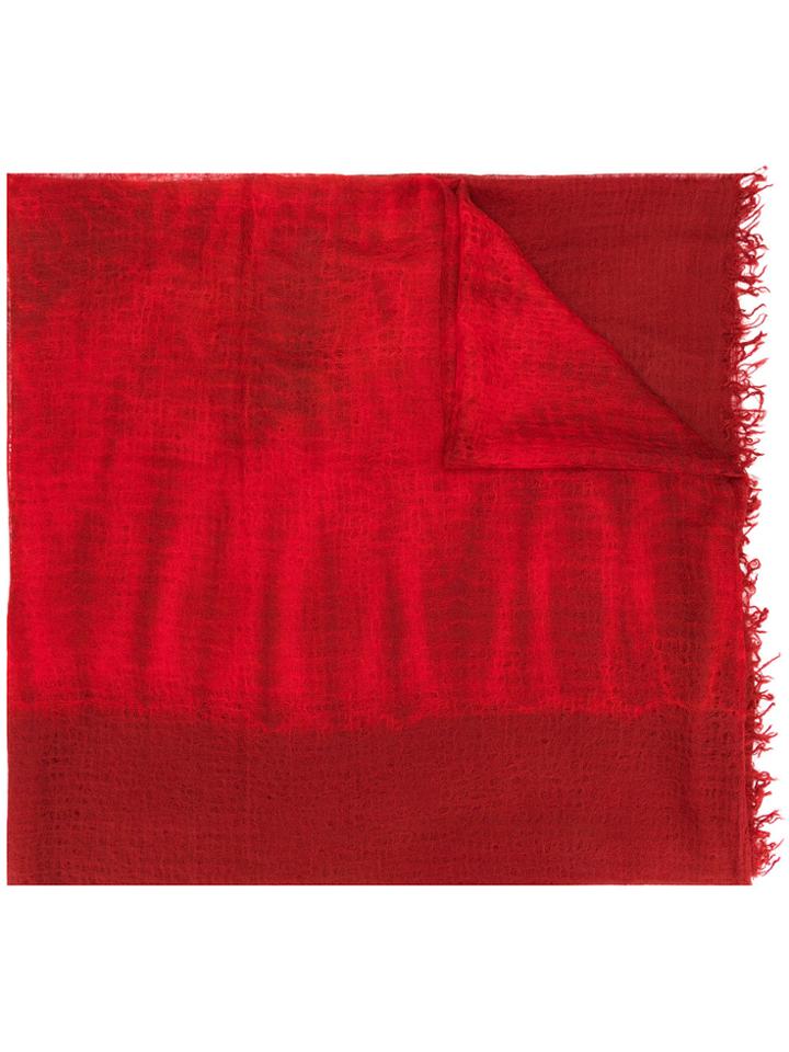 Suzusan Fine Knit Scarf - Red
