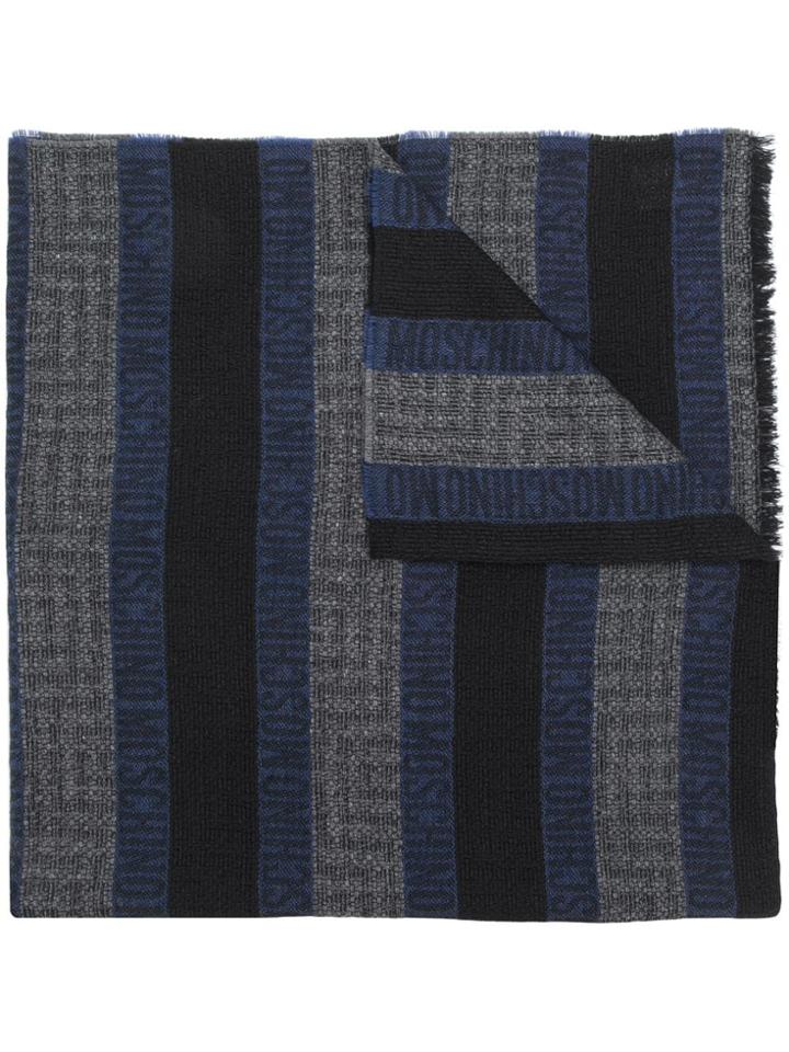 Moschino Multicolored Logo Scarf - Blue