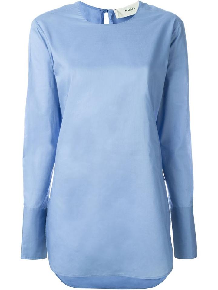 Ports 1961 Longsleeved Blouse, Women's, Size: 46, Blue, Cotton