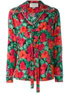 Gucci - Floral Print Shirt - Women - Silk - 40, Red, Silk