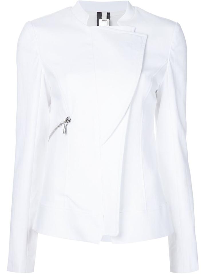Thomas Wylde Daylily Jacket, Women's, Size: 0, White, Cotton/spandex/elastane/tencel