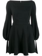 Elisabetta Franchi Open Back Mini Dress - Black