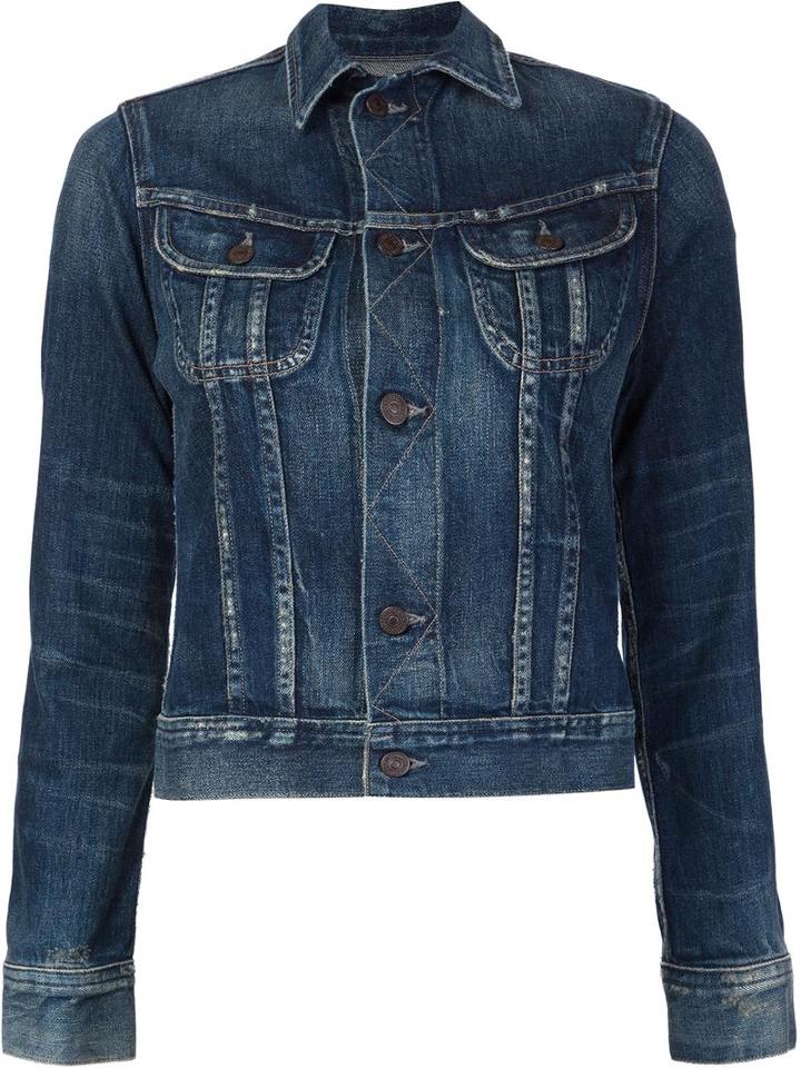 Citizens Of Humanity Chest Pockets Denim Jacket, Women's, Size: Small, Blue, Cotton/polyurethane