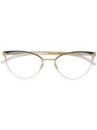 Mykita Cat-eye Shaped Glasses - Metallic