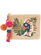Tory Burch Toucan Raffia Pouch - Neutrals