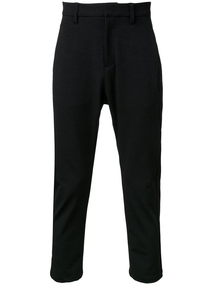 Kazuyuki Kumagai Classic Skinny Trousers, Men's, Size: 3, Black, Nylon/polyurethane