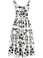 Oscar De La Renta Floral Print Sundress - White