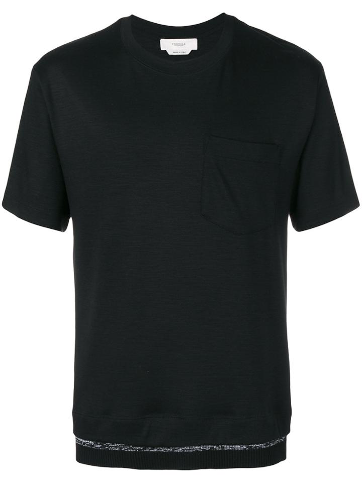 Pringle Of Scotland Striped Hem Top - Black