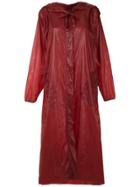 Mara Mac Long Raincoat - Red