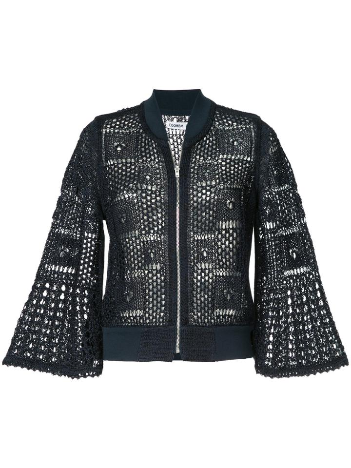Coohem Crochet Knit Cardigan - Blue