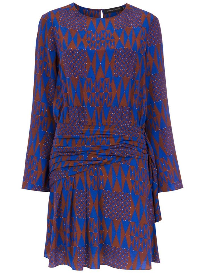 Andrea Marques Silk Printed Dress - Multicolour