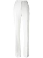 Ermanno Scervino Tailored Straight Leg Trousers, Women's, Size: 44, White, Polyester/acetate/cupro