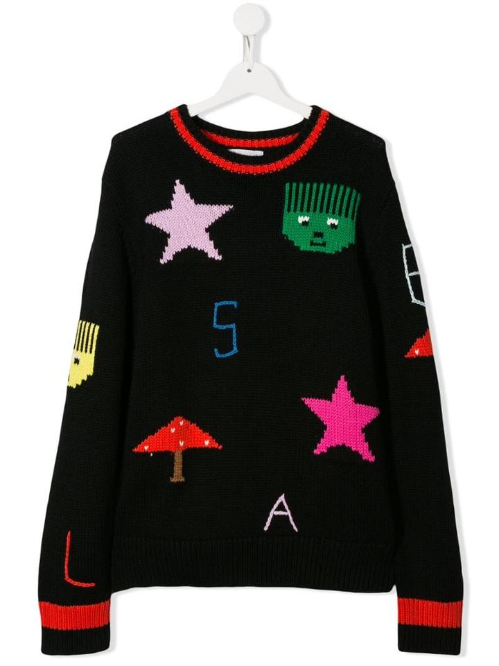 Stella Mccartney Kids Teen Graphic Jumper - Black