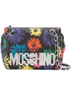 Moschino Floral Quilted Crossbody Bag, Women's, Black, Leather