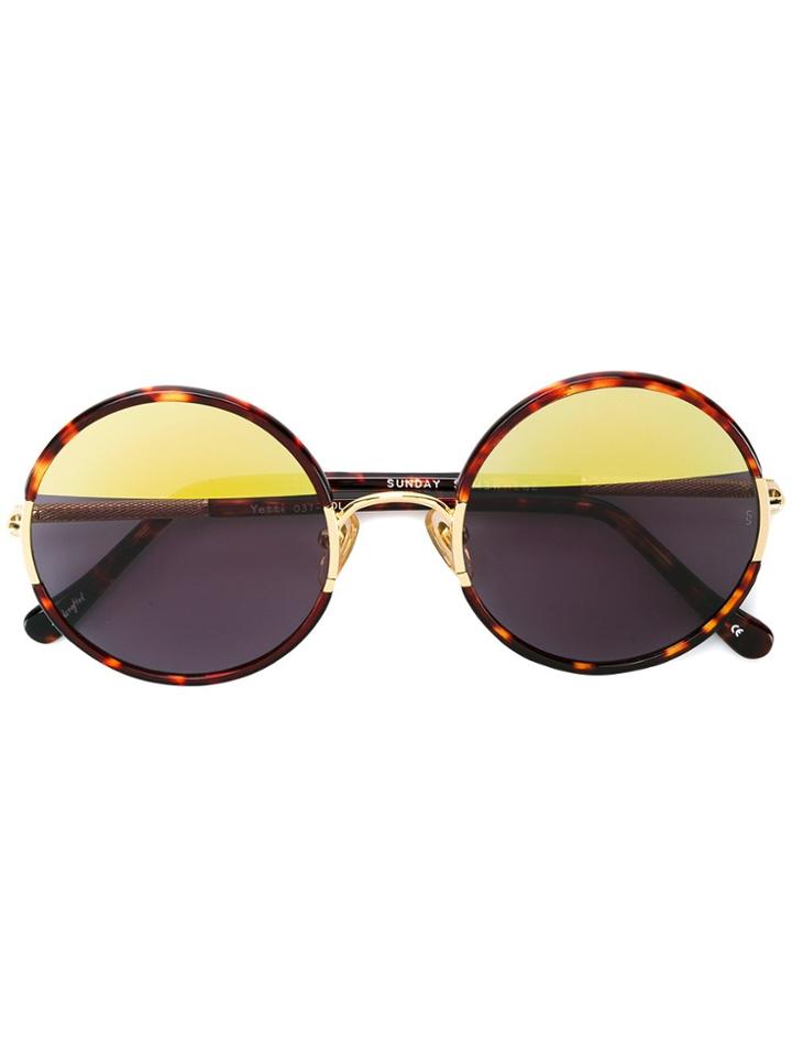 Sunday Somewhere Round Yetti Sunglasses - Brown