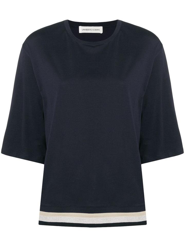 Lamberto Losani Striped T-shirt - Blue