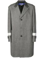 Junya Watanabe Man Single-breasted Check Coat - Grey