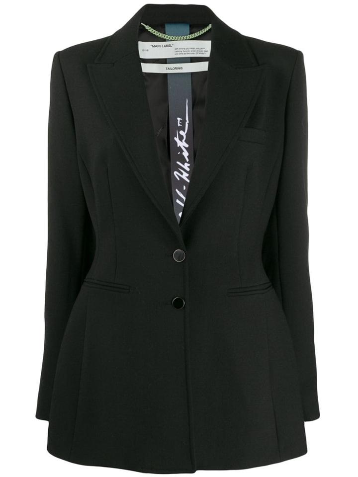 Off-white Fitted Blazer - Black