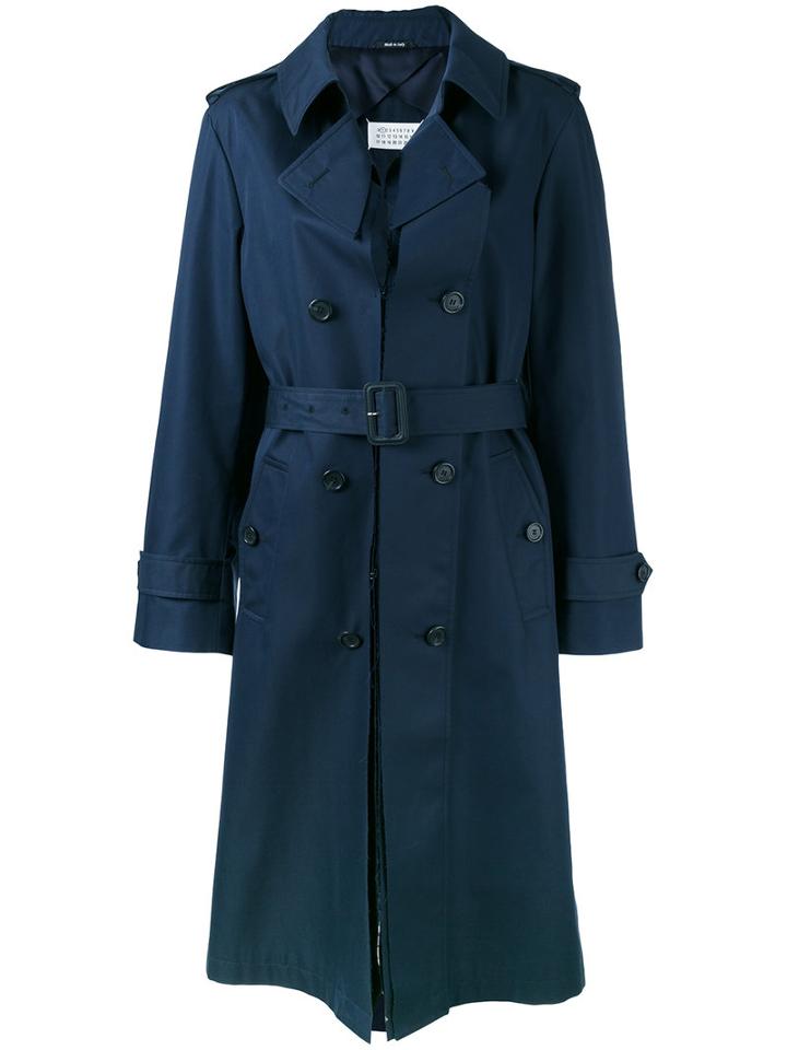 Maison Margiela - Deconstructed Trench Coat - Women - Cotton/polyamide - 42, Blue, Cotton/polyamide