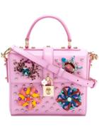 Dolce & Gabbana Dolce Soft Box Tote, Women's, Pink/purple, Calf Leather/metal/glass/leather