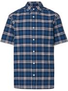 Burberry Check Short-sleeve Shirt - Blue