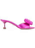 Miu Miu Bow Front Mules - Purple