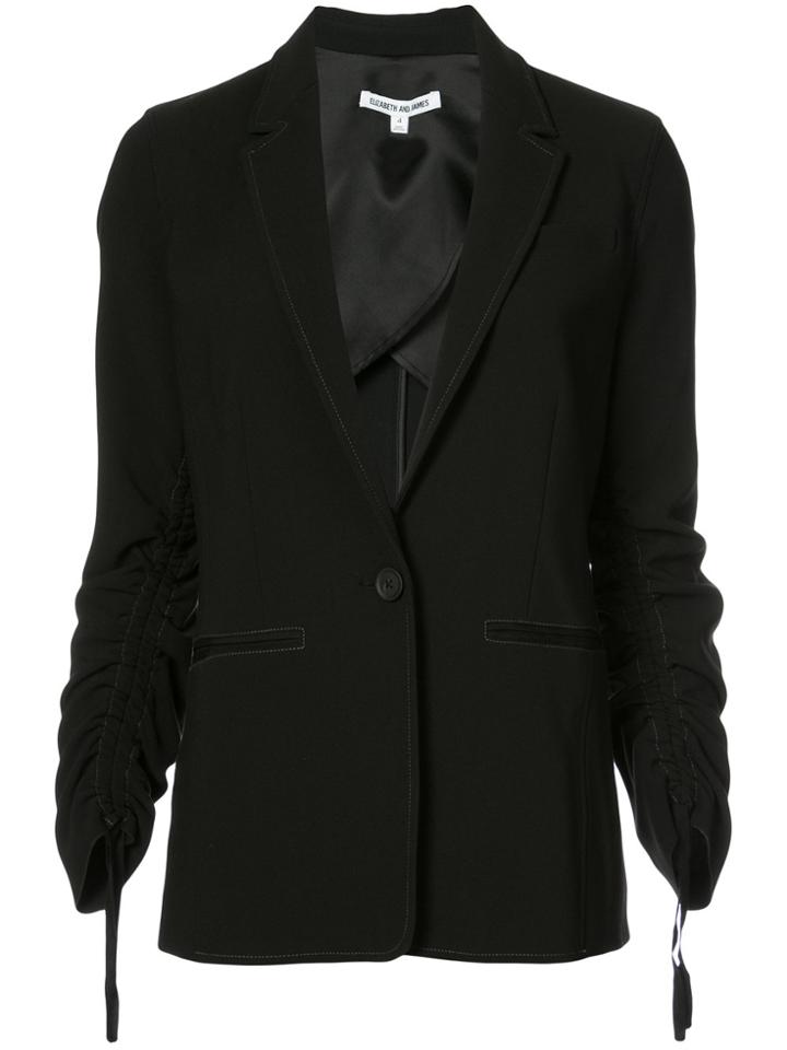 Elizabeth And James Myrla Gathered Sleeve Jacket - Black