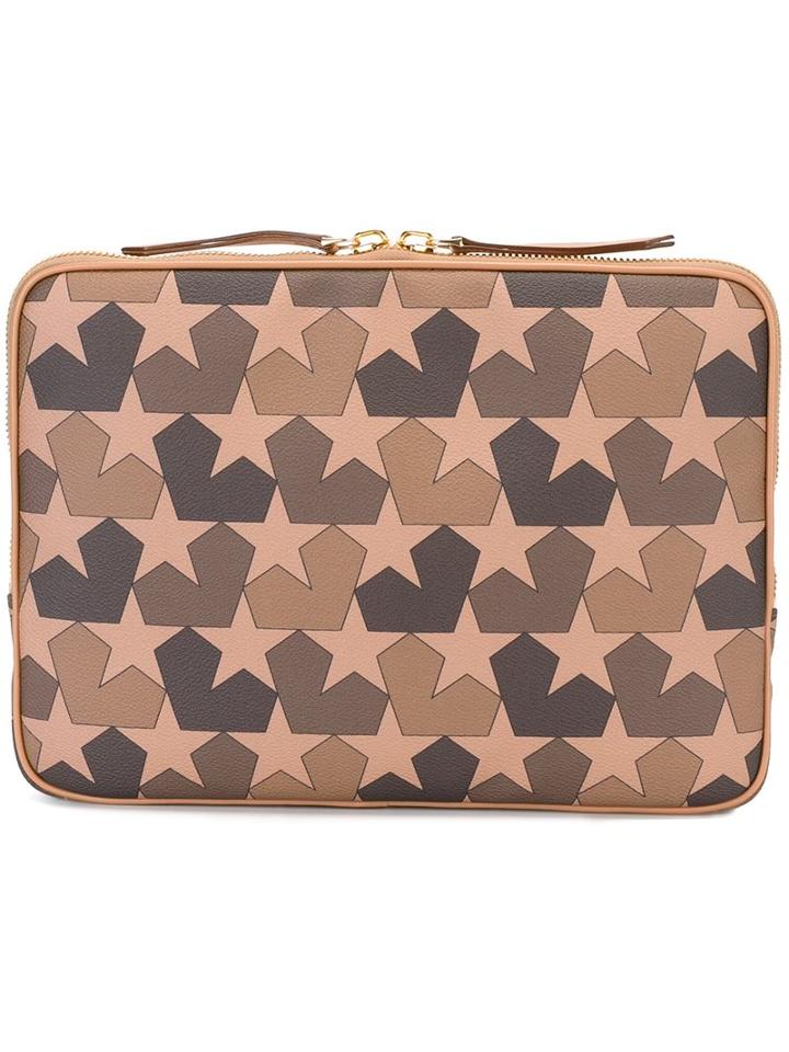 Ports 1961 Camo (green) Star Print Pouch, Men's, Calf Leather/pvc