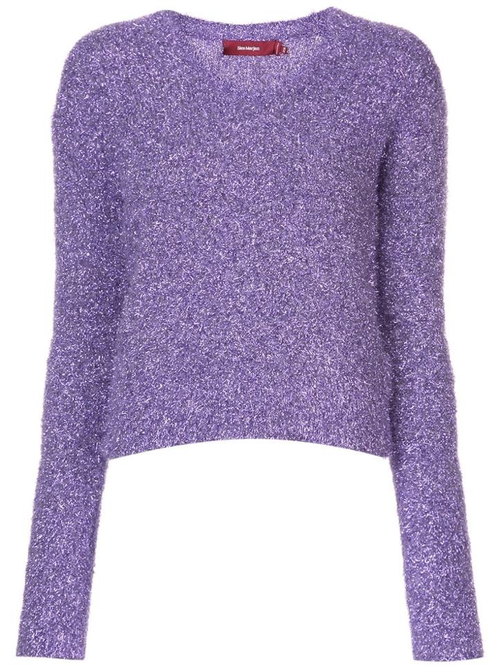 Sies Marjan Textured Knit Sweater - Pink & Purple