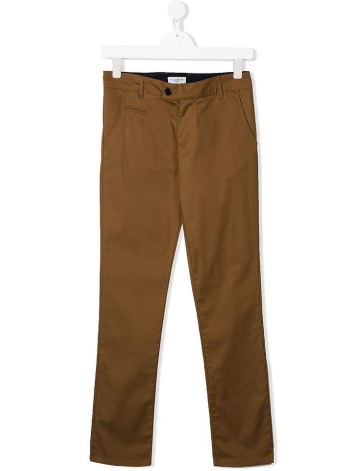 Paolo Pecora Kids Teen Straight-leg Chinos - Brown