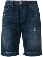 Philipp Plein Denim Bermuda Shorts - Blue