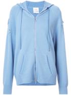 Barrie Cashmere Zip Hoodie - Blue