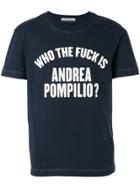 Andrea Pompilio 'who The Fuck' T-shirt - Blue