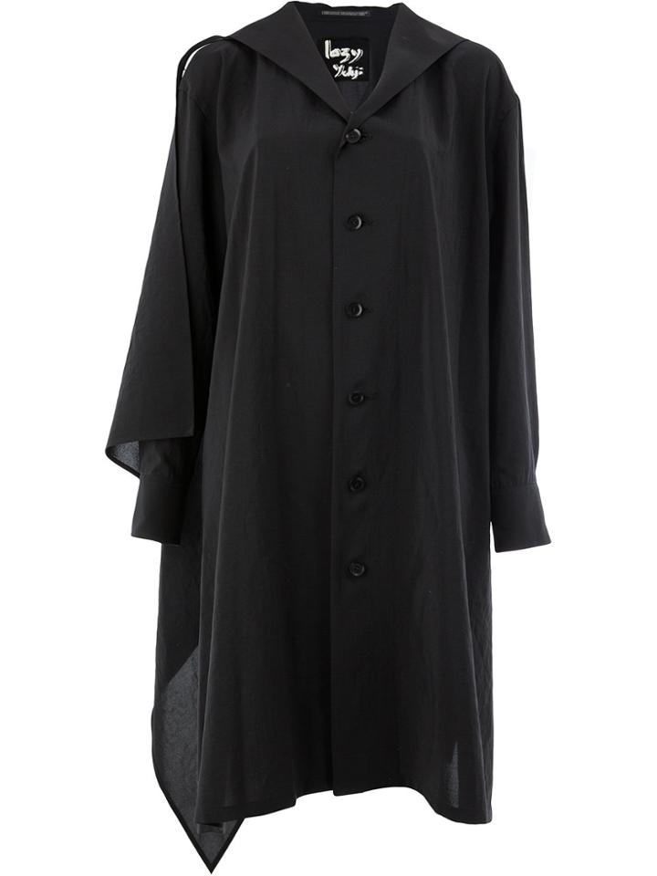 Yohji Yamamoto Asymmetric Long Shirt - Black