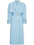 Vika Gazinskaya Blue Midi Trench Coat