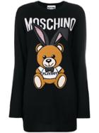 Moschino Playboy Toy Bear Sweater Dress - Black