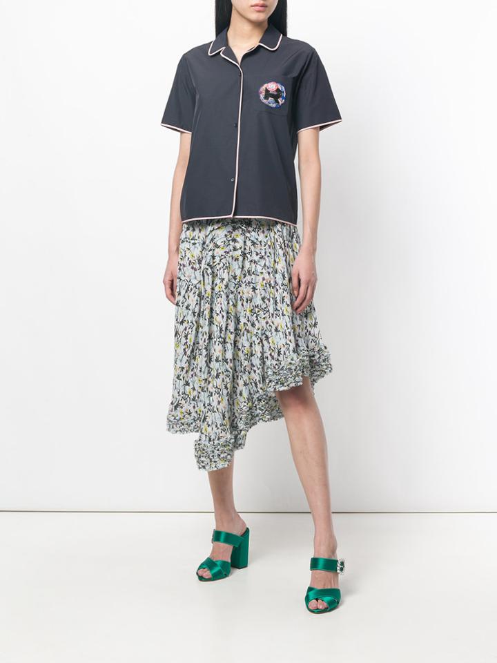 Rochas Embroidered Patch Shirt - Black