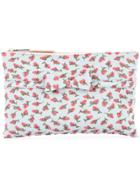 Rochas Rose Patterned Clutch - Blue