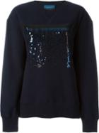 Doublet Sequined Sweatshirt, Women's, Size: Large, Blue, Cotton/polyester