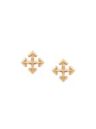 Off-white Arrows-logo Earrings - Gold