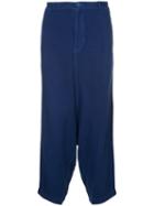 Comme Des Garçons Pre-owned Drop Crotch Trousers - Blue