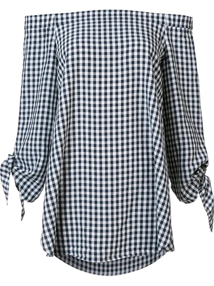 Tibi Off-the-shoulder Blouse, Women's, Size: 6, Black, Viscose/acetate