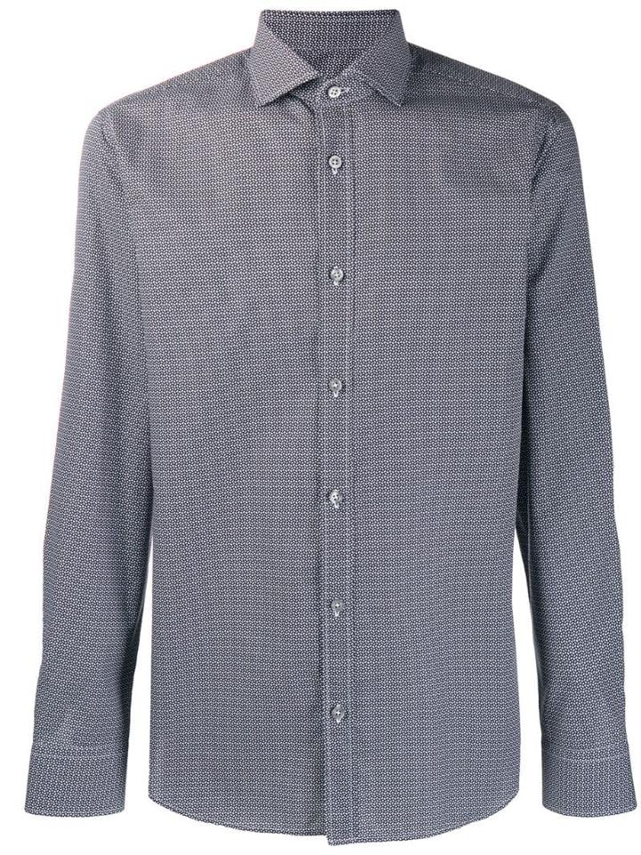 Z Zegna All-over Patterned Shirt - Blue