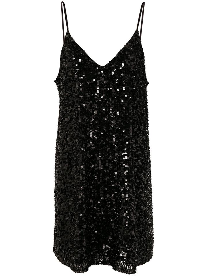 Twin-set Sequin Shift Dress - Black