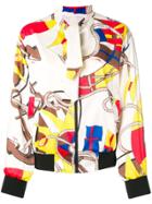 Msgm Printed Bomber Jacket - White